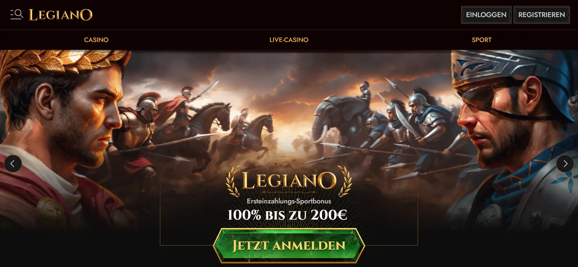 Legiano-Willkommensbonus