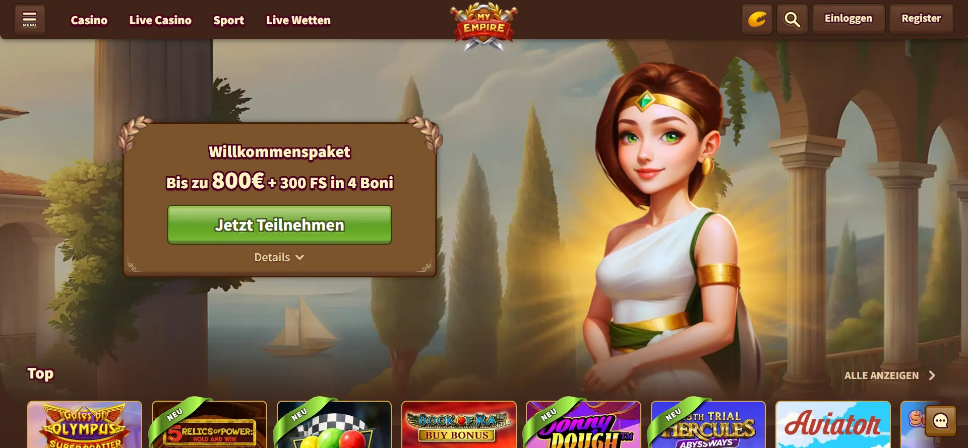 My-Empire-Casino-Willkommensbonus