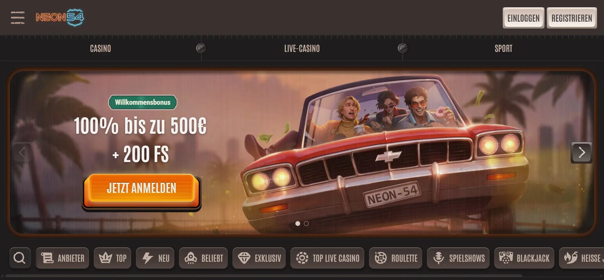 Neon54-Casino-Willkommensbonus