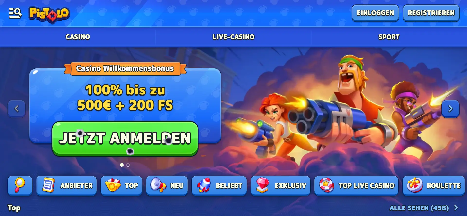 Pistolo-Willkommensbonus