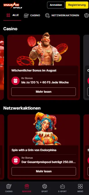vulkan spiele bonus